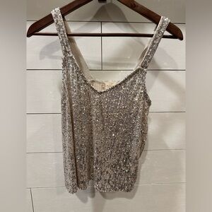 Alter’d State Gold Sequins Crop Top- Womens XS